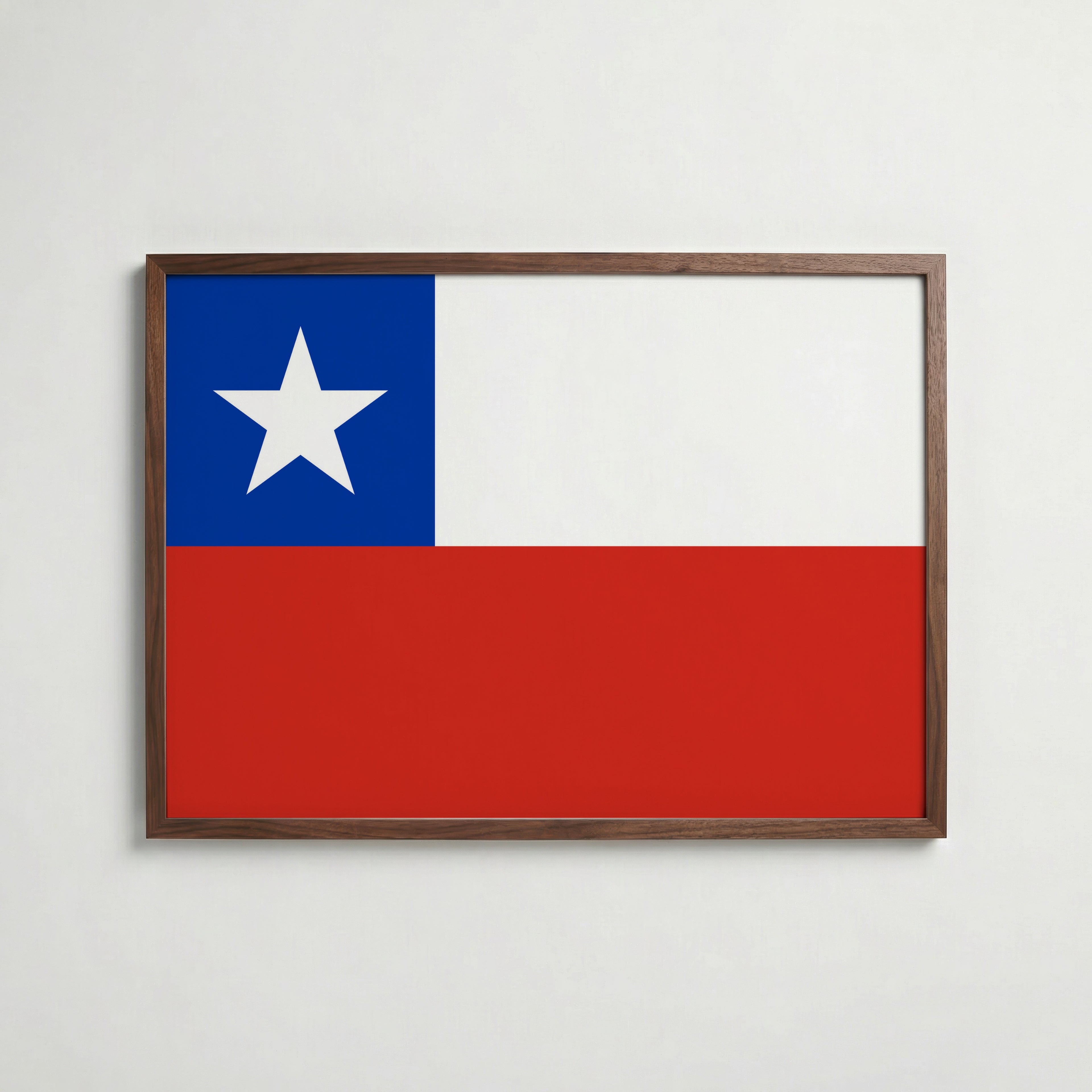 Chile National Flag Poster poster – väggdekoration för hemmet – köp hos Bozetto