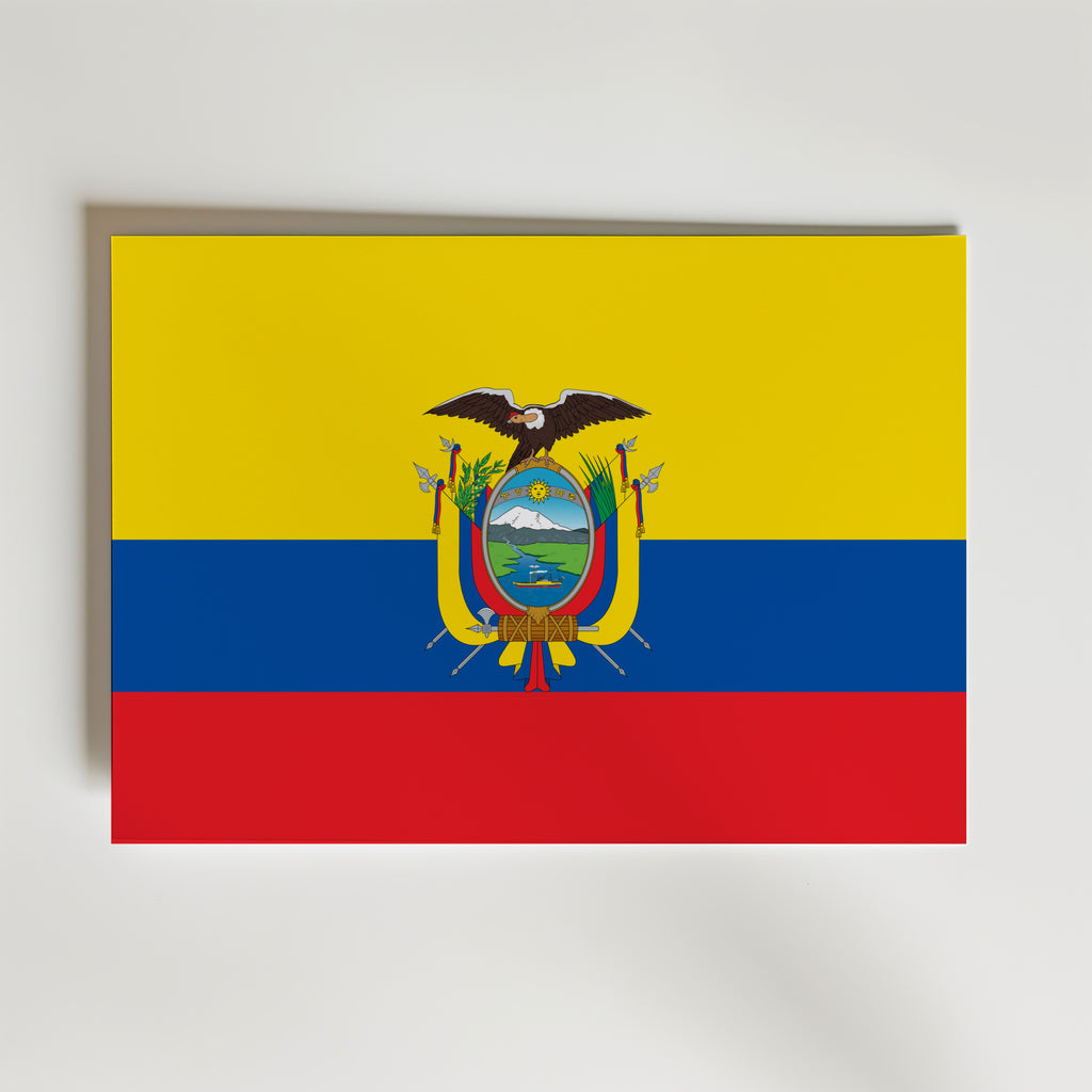 Ecuador National Flag Poster affisch – poster till väggdekoration – köp online hos Bozetto