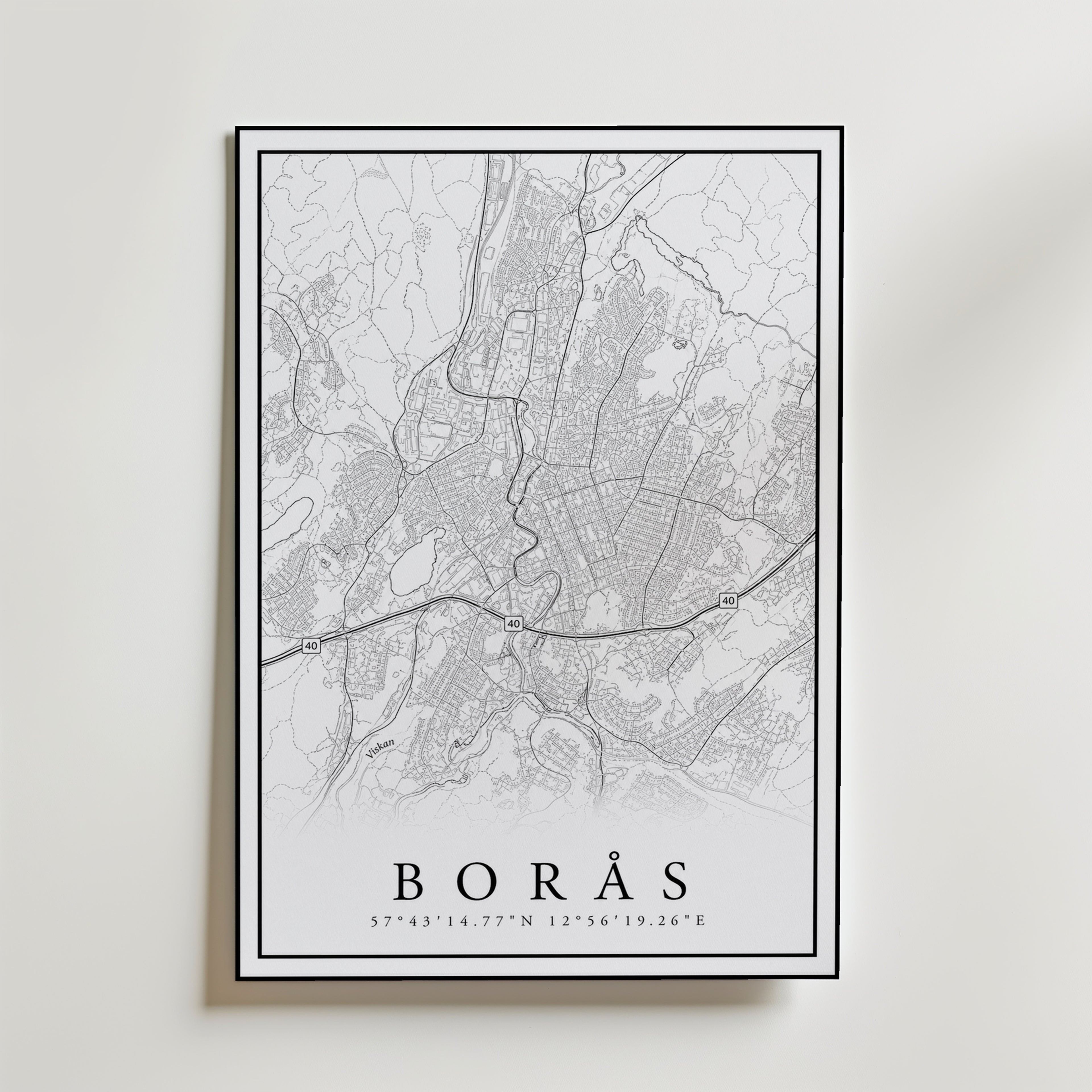 Borås Karta Poster