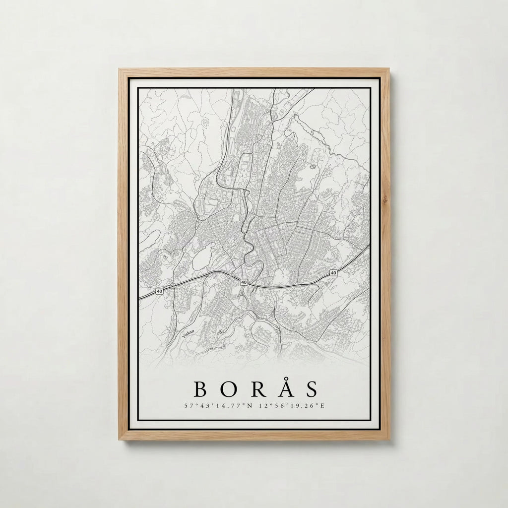 Borås Karta Poster