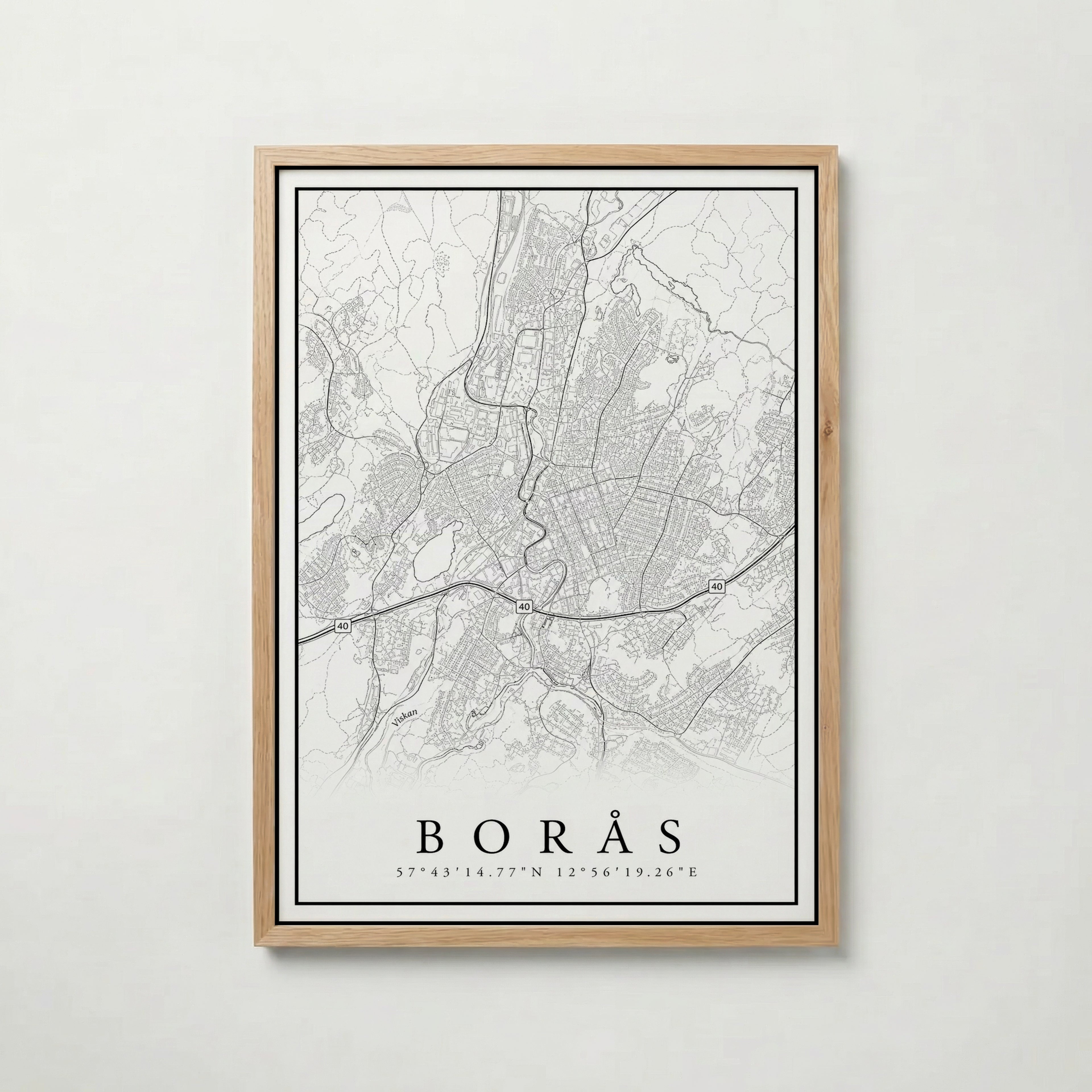 Borås Karta Poster