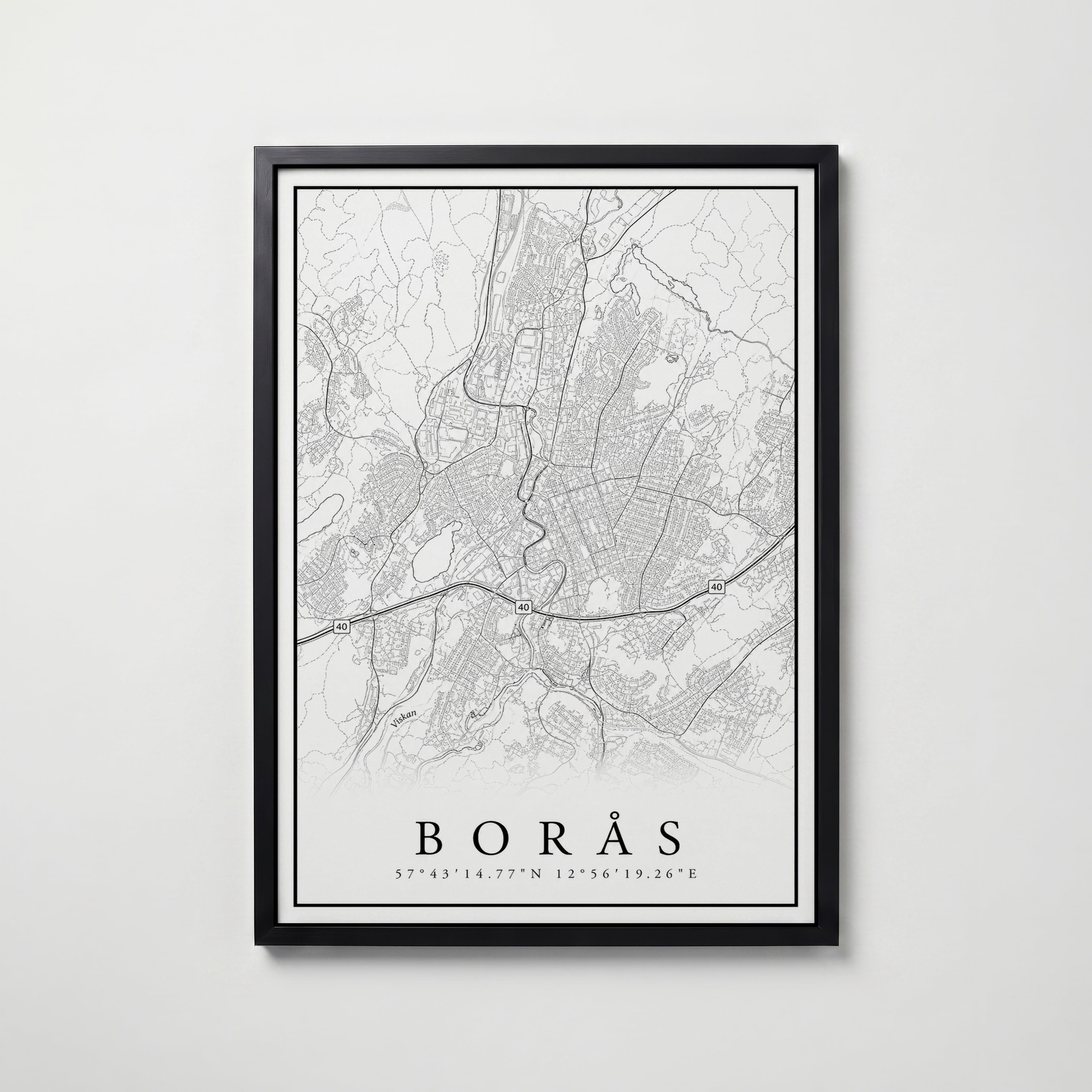 Borås Karta Poster