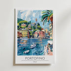 Portofino Harbor Escape Poster