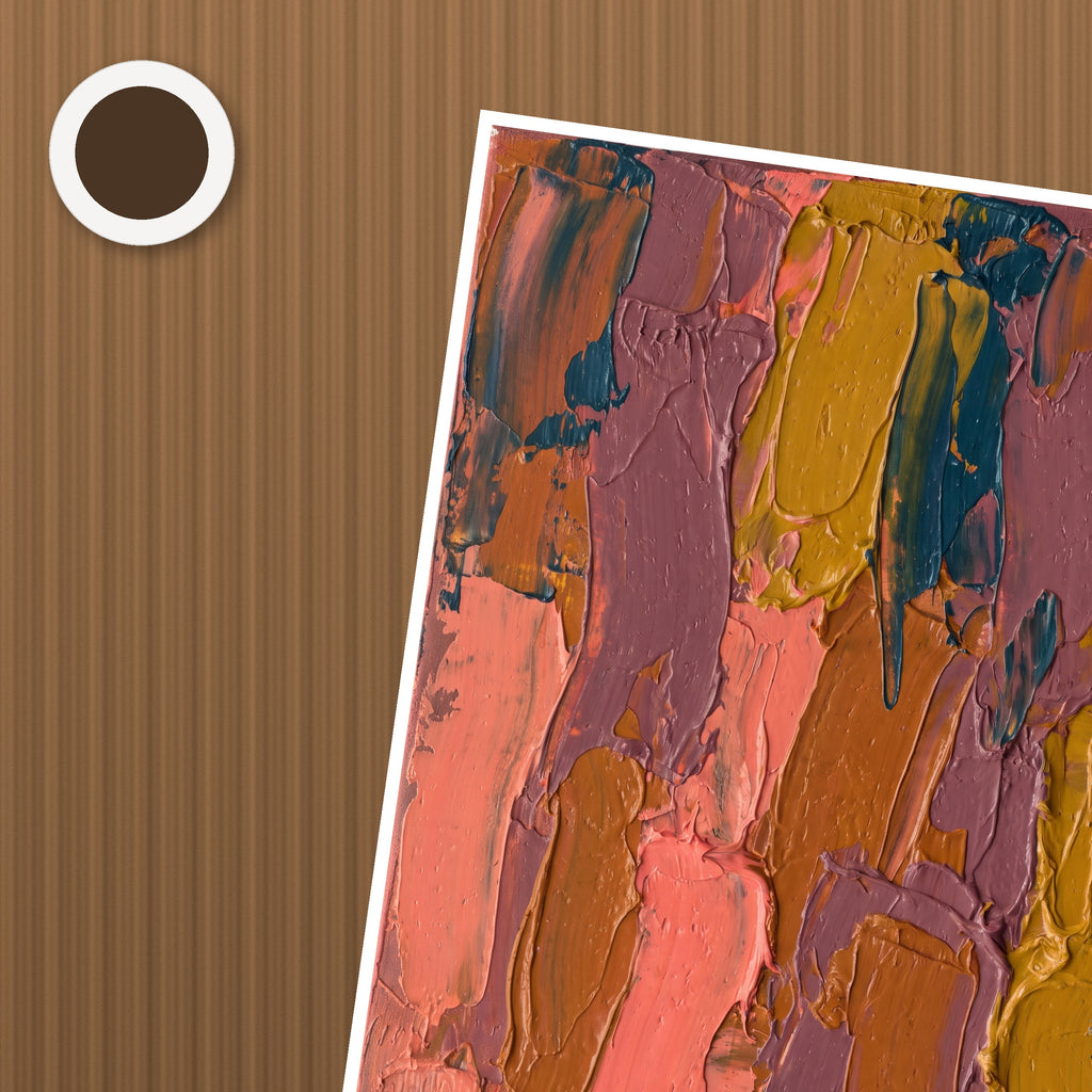 Sunset Abstract Poster – närbild på papper