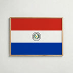 Paraguay National Flag Poster – poster väggdekoration inredning – Affischer hos Bozetto