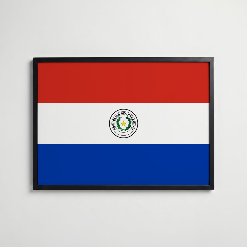 Paraguay National Flag Poster affisch – köp poster online – Bozetto väggdekoration