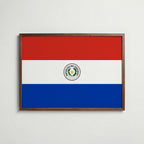 Paraguay National Flag Poster poster – väggdekoration för hemmet – köp hos Bozetto