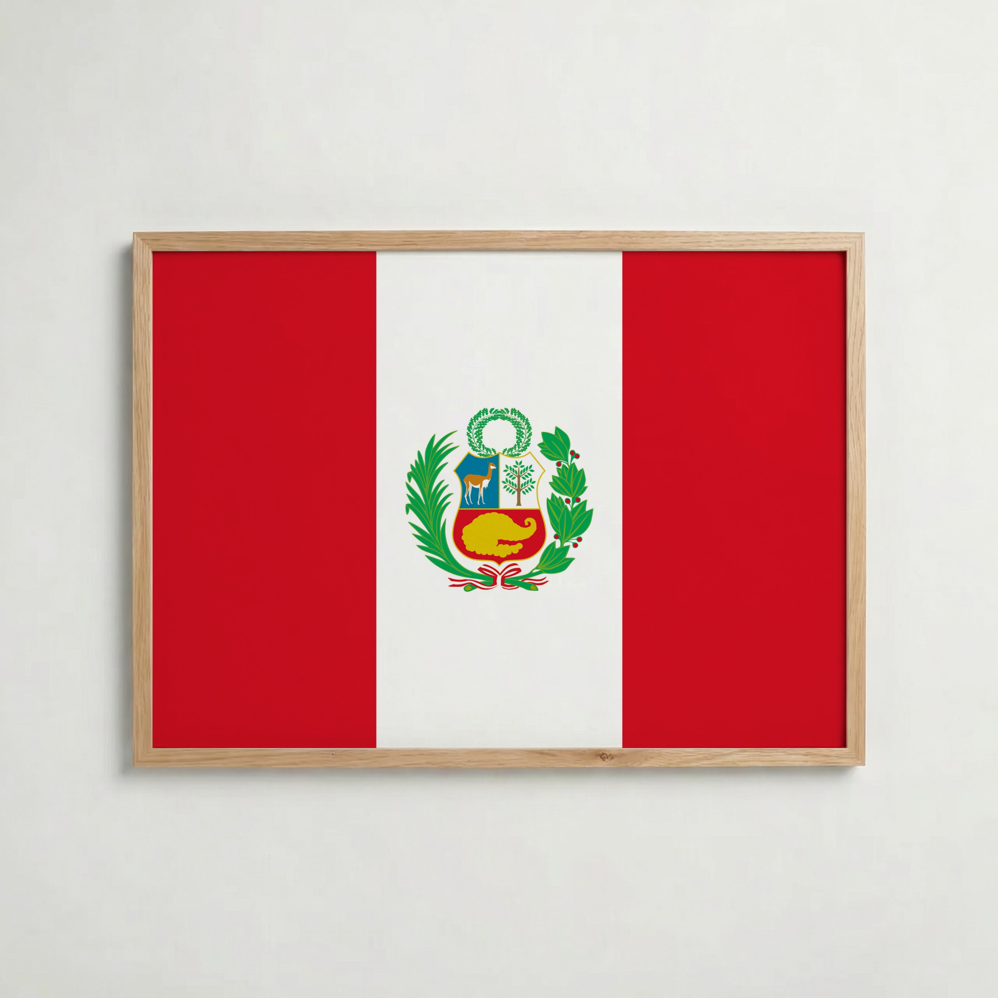Peru National Flag Poster – poster väggdekoration inredning – Affischer hos Bozetto