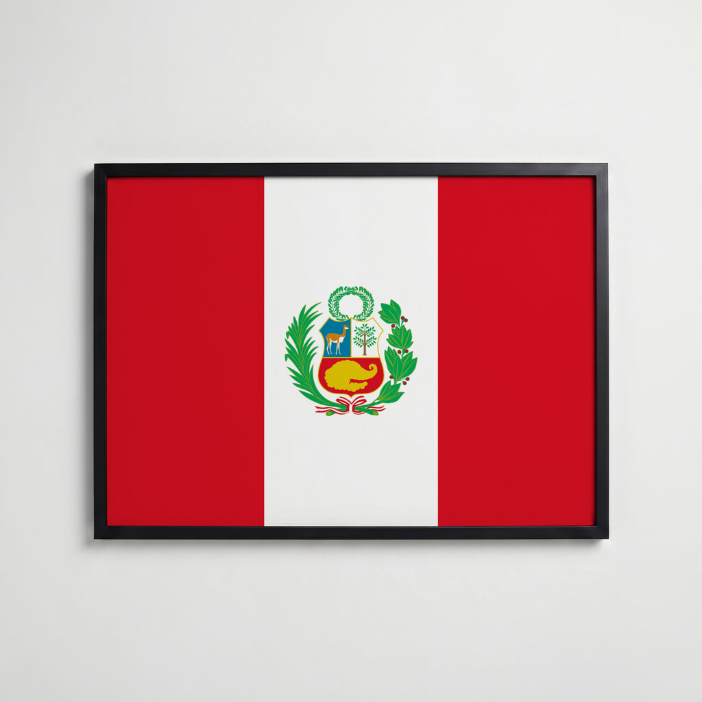 Peru National Flag Poster affisch – köp poster online – Bozetto väggdekoration