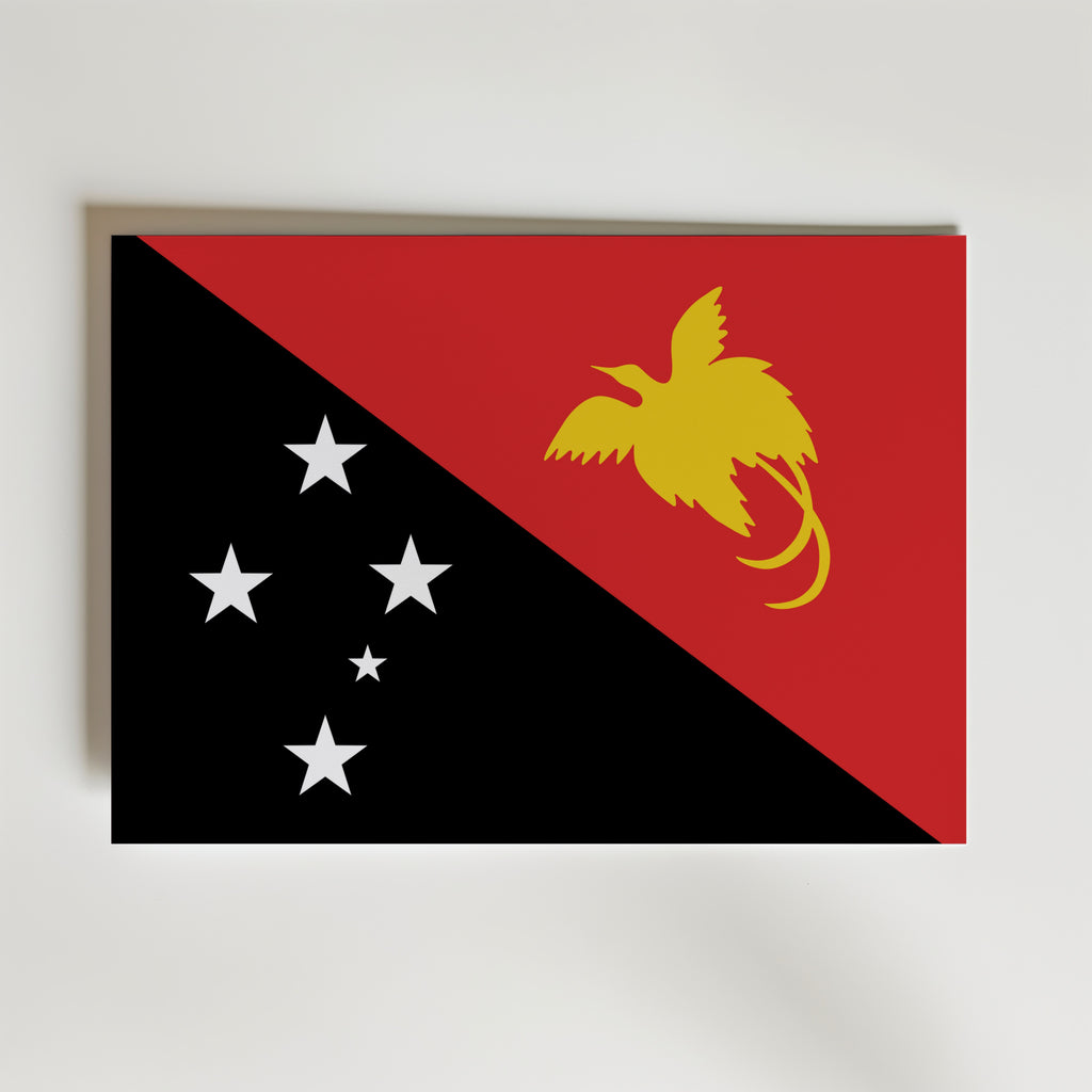 Papua New Guinea National Flag Poster affisch – poster till väggdekoration – köp online hos Bozetto