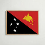 Papua New Guinea National Flag Poster – poster väggdekoration inredning – Affischer hos Bozetto