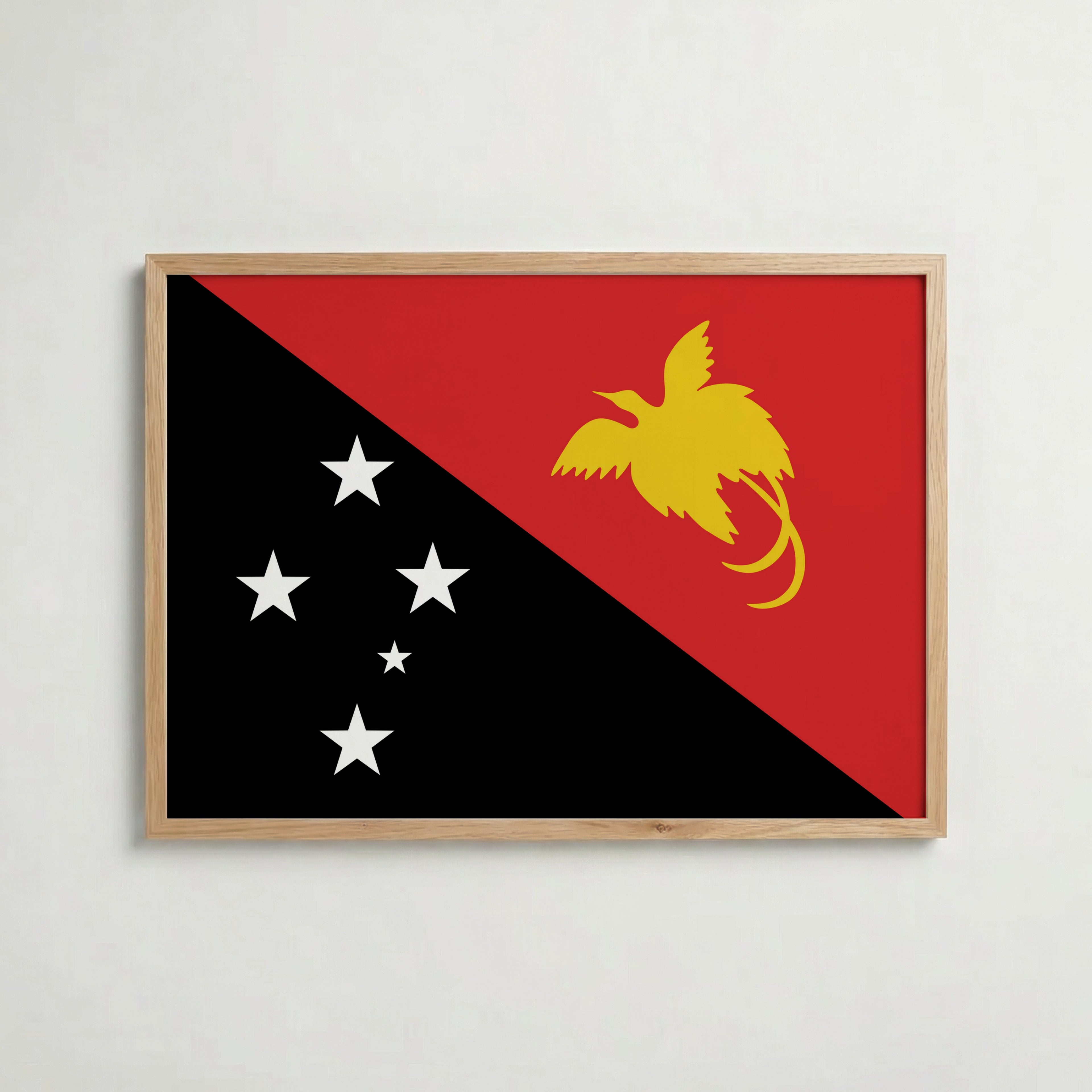 Papua New Guinea National Flag Poster – poster väggdekoration inredning – Affischer hos Bozetto
