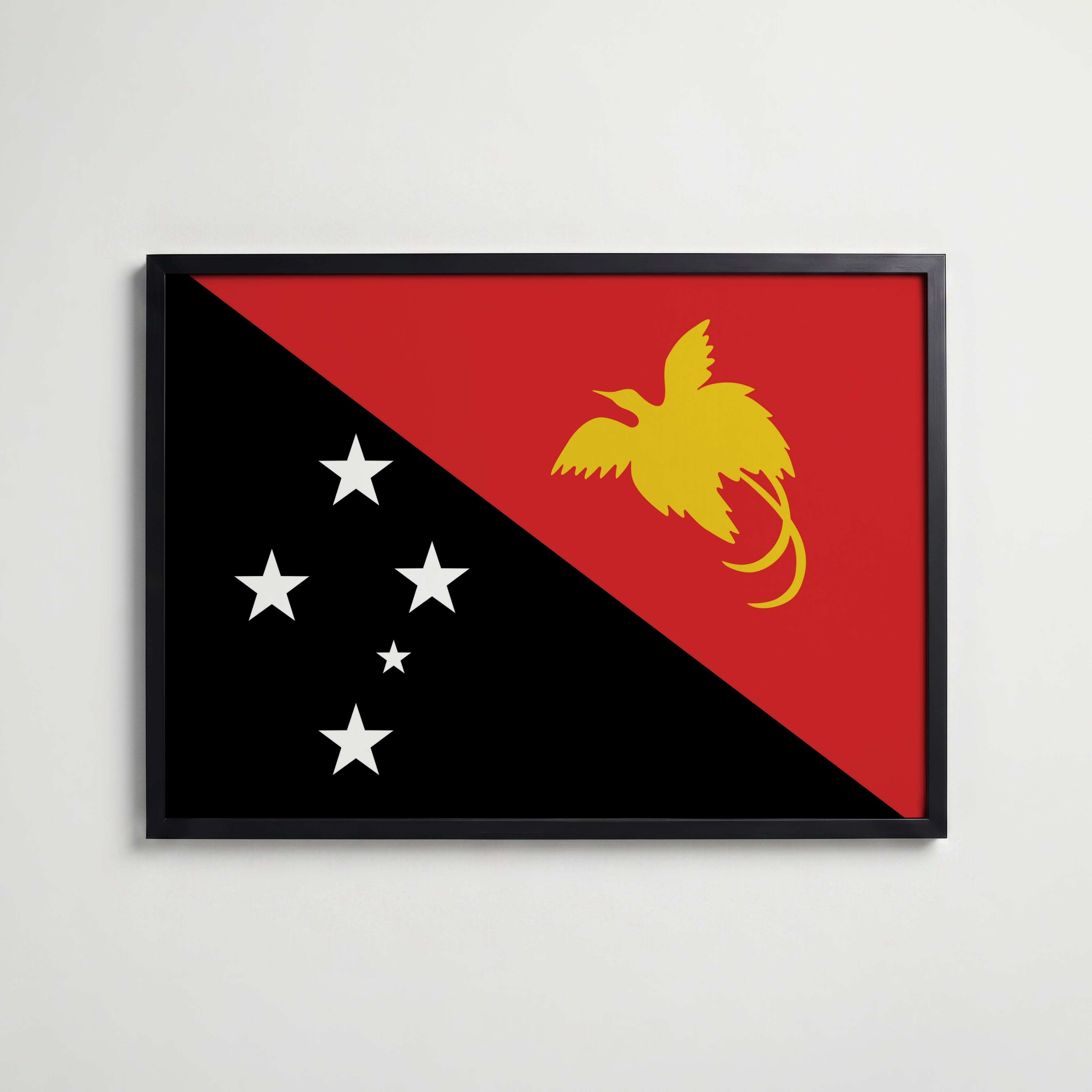 Papua New Guinea National Flag Poster affisch – köp poster online – Bozetto väggdekoration