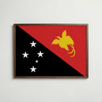 Papua New Guinea National Flag Poster poster – väggdekoration för hemmet – köp hos Bozetto