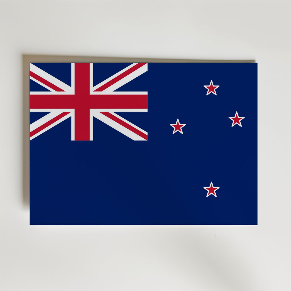 New Zealand National Flag Poster affisch – poster till väggdekoration – köp online hos Bozetto