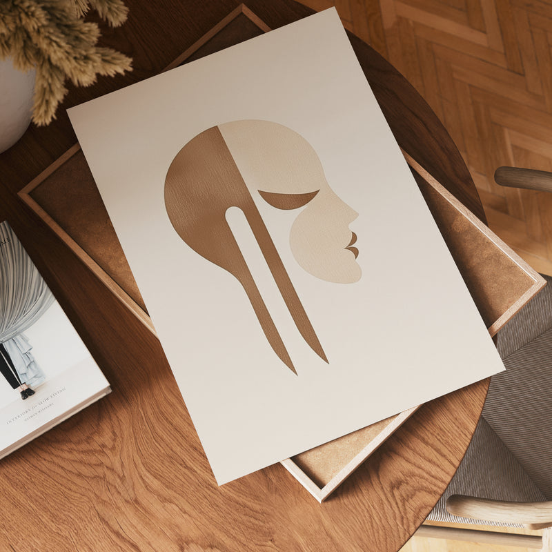Abstract Side Portrait Poster