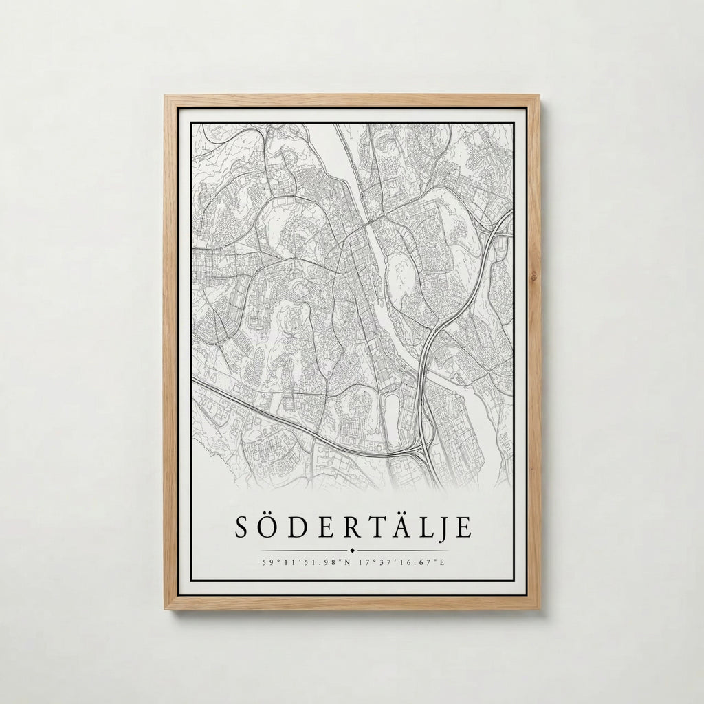 Södertälje Karta Poster