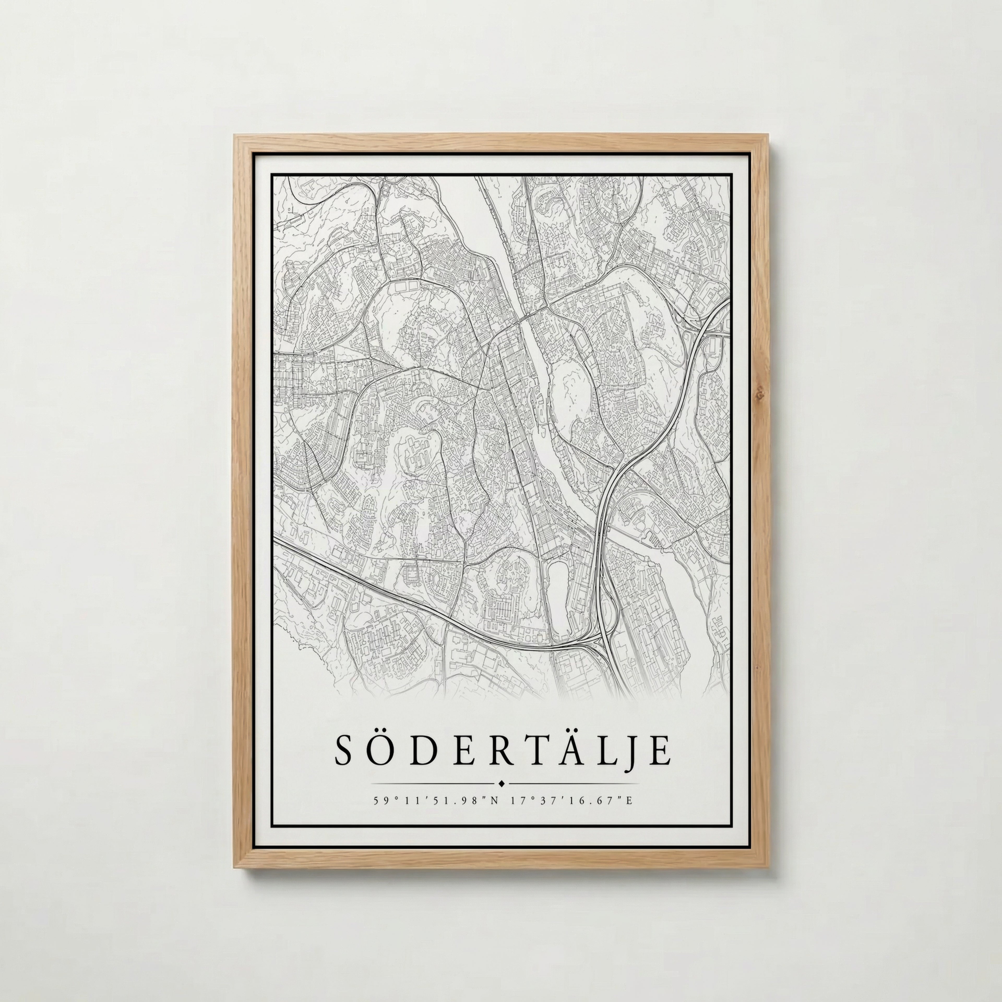 Södertälje Karta Poster