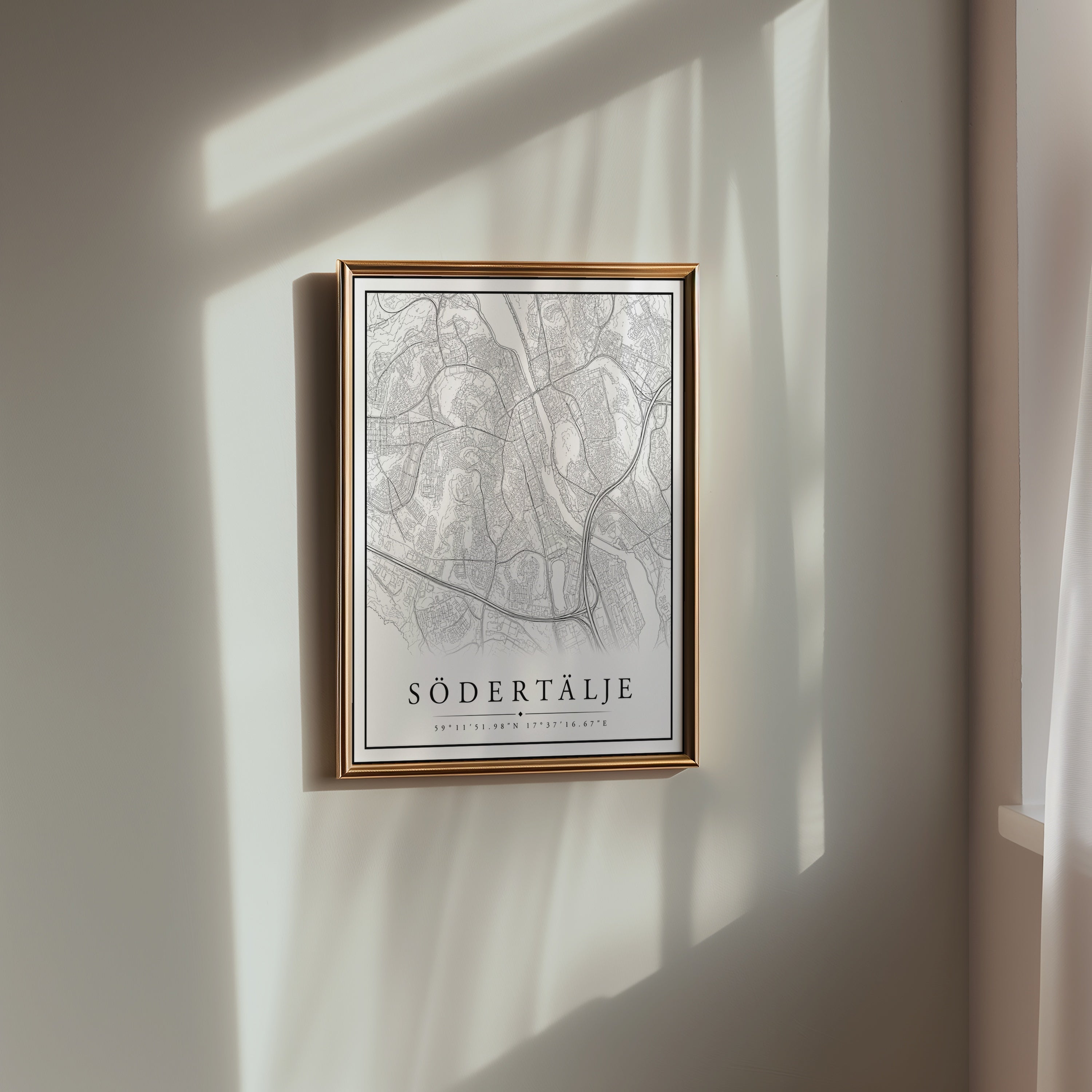 Södertälje Karta Poster