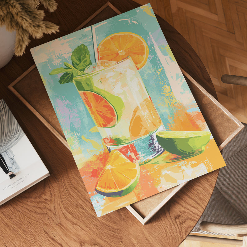 Gylden Citrus Fizz Plakat