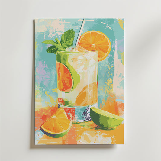 Gylden Citrus Fizz Plakat