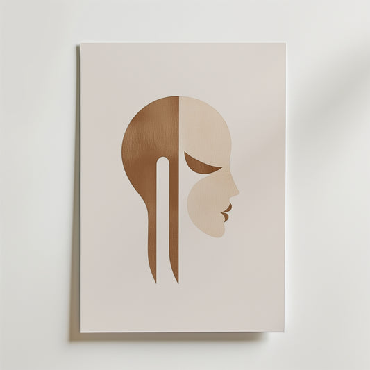 Abstract Side Portrait Poster