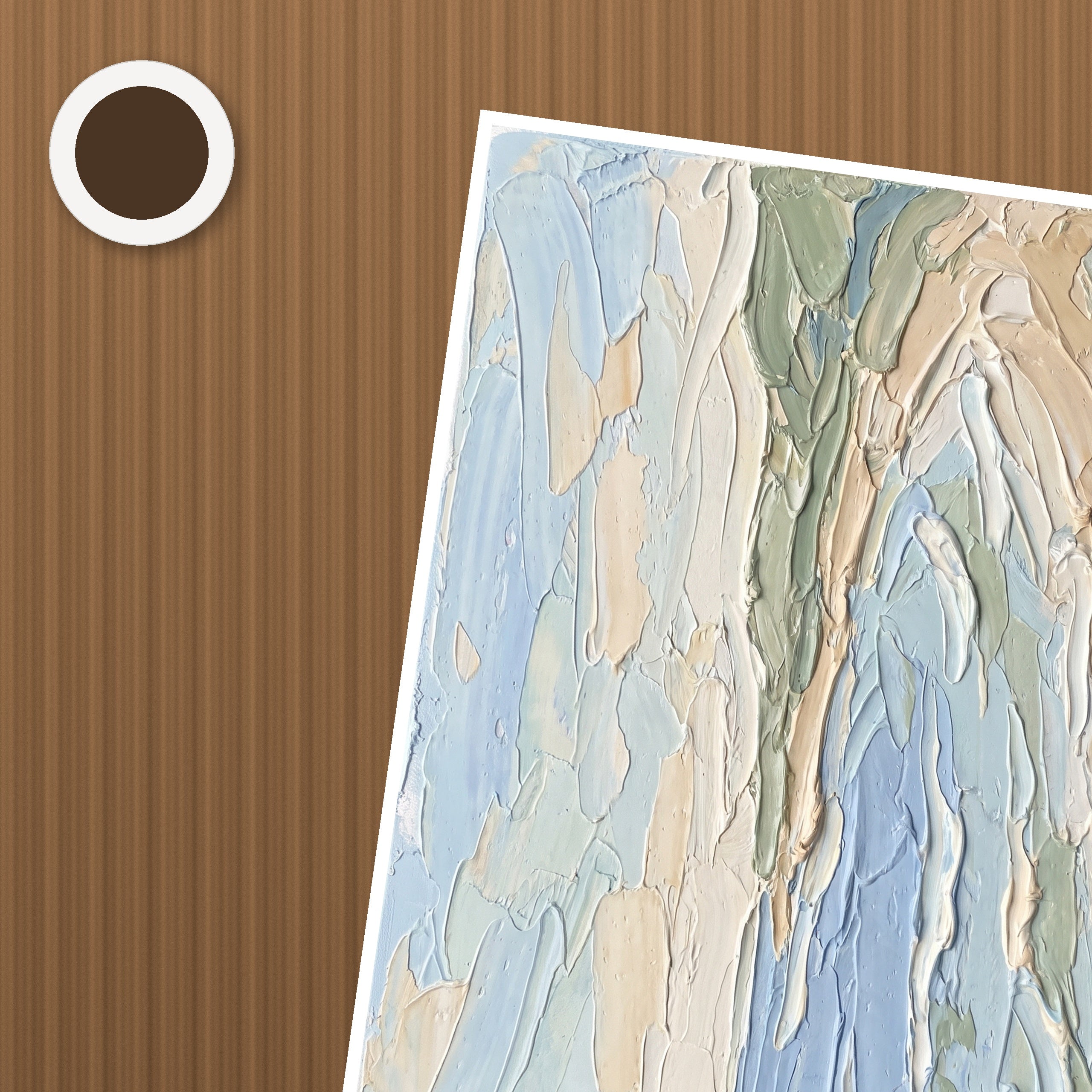 Coastal Abstract Poster – närbild på papper