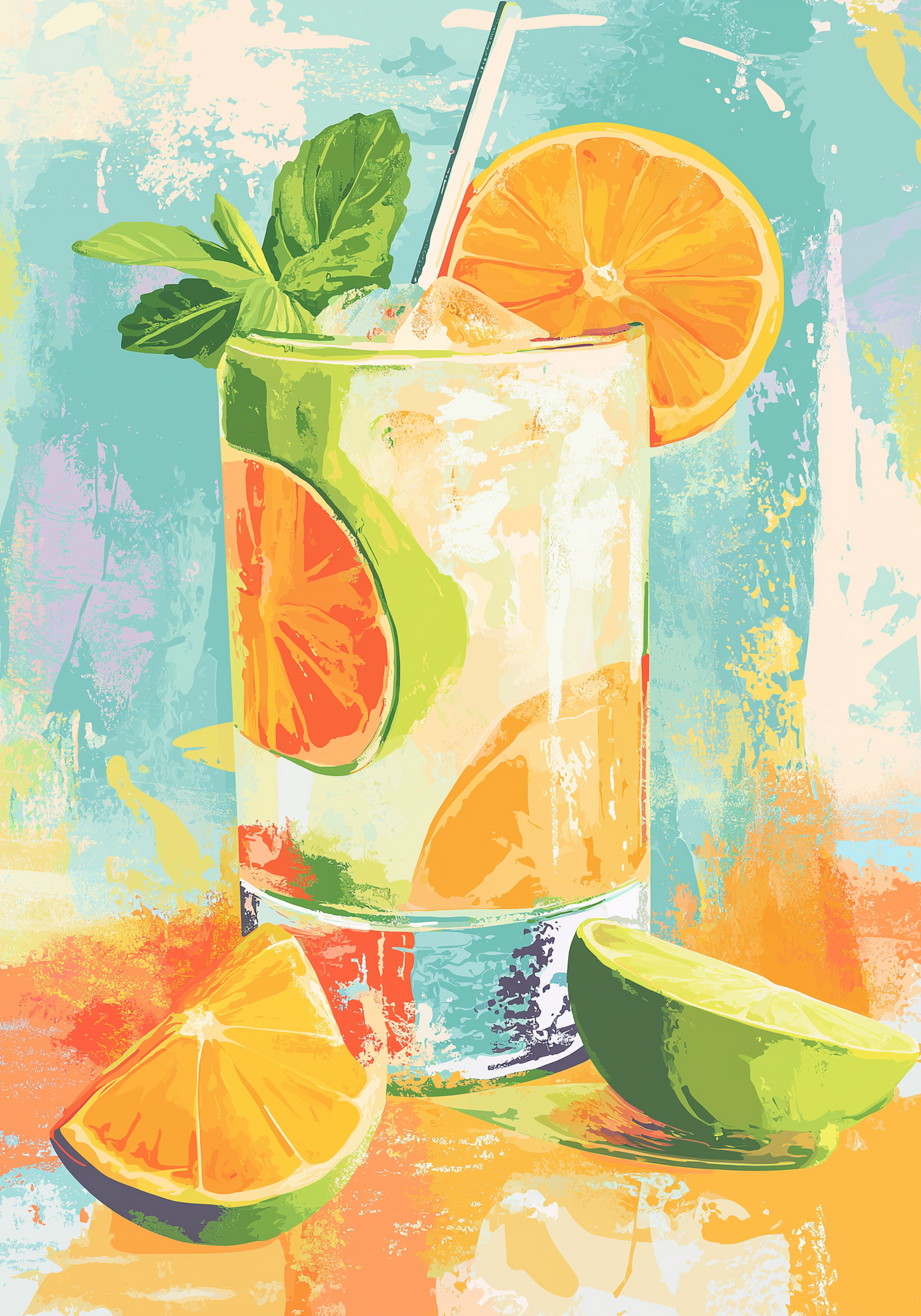 Gylden Citrus Fizz Plakat