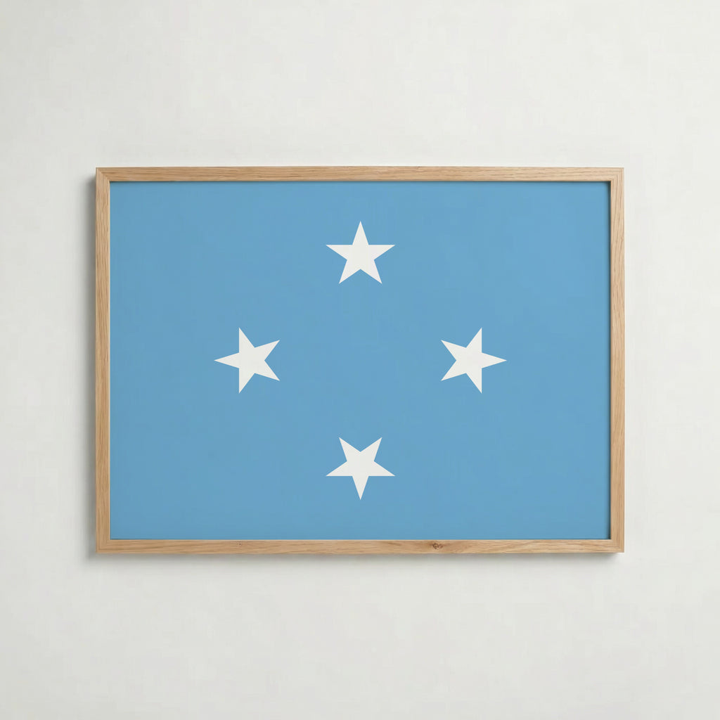 Micronesia National Flag Poster – poster väggdekoration inredning – Affischer hos Bozetto