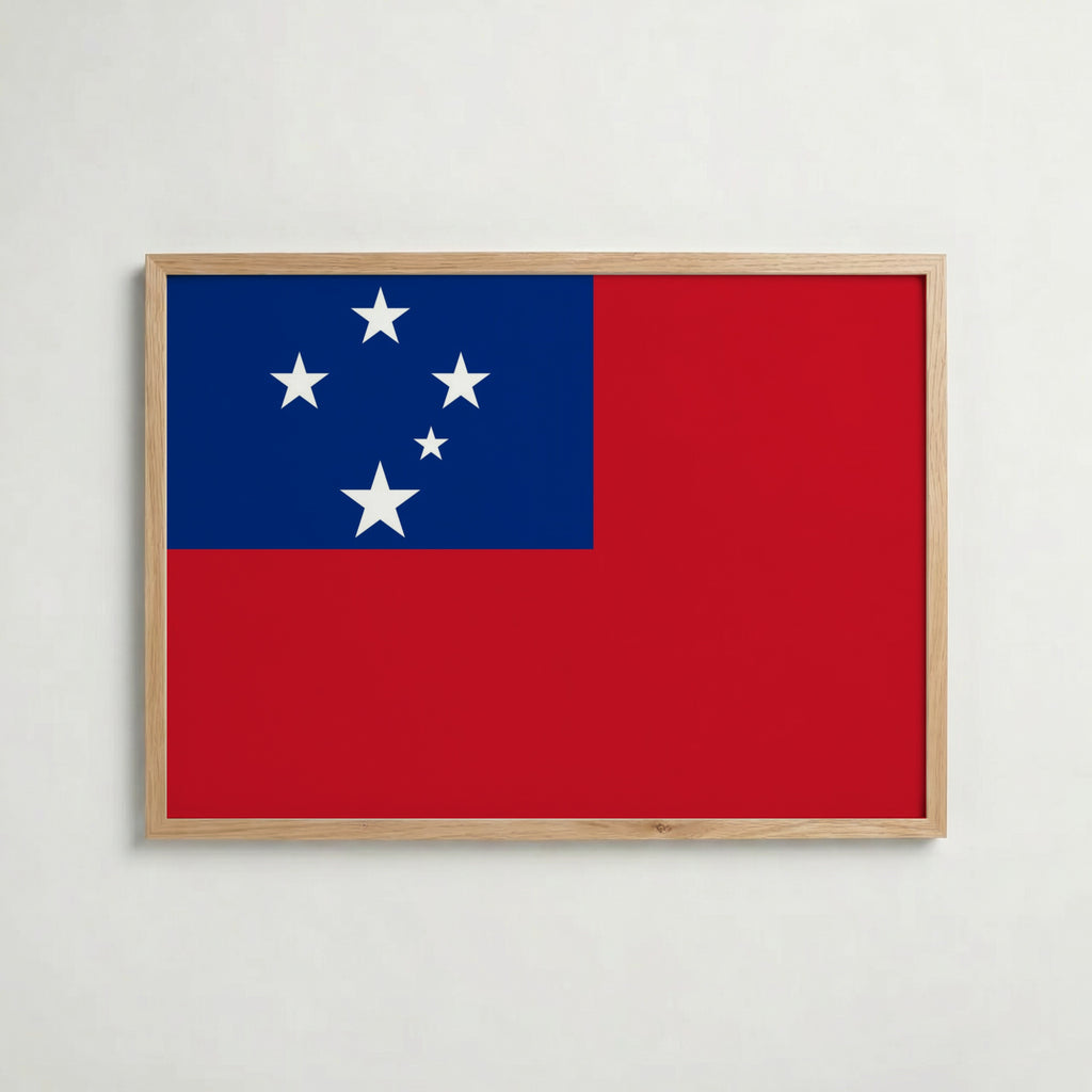 Samoa National Flag Poster – poster väggdekoration inredning – Affischer hos Bozetto