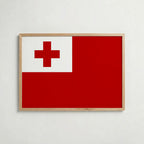 Tonga National Flag Poster – poster väggdekoration inredning – Affischer hos Bozetto
