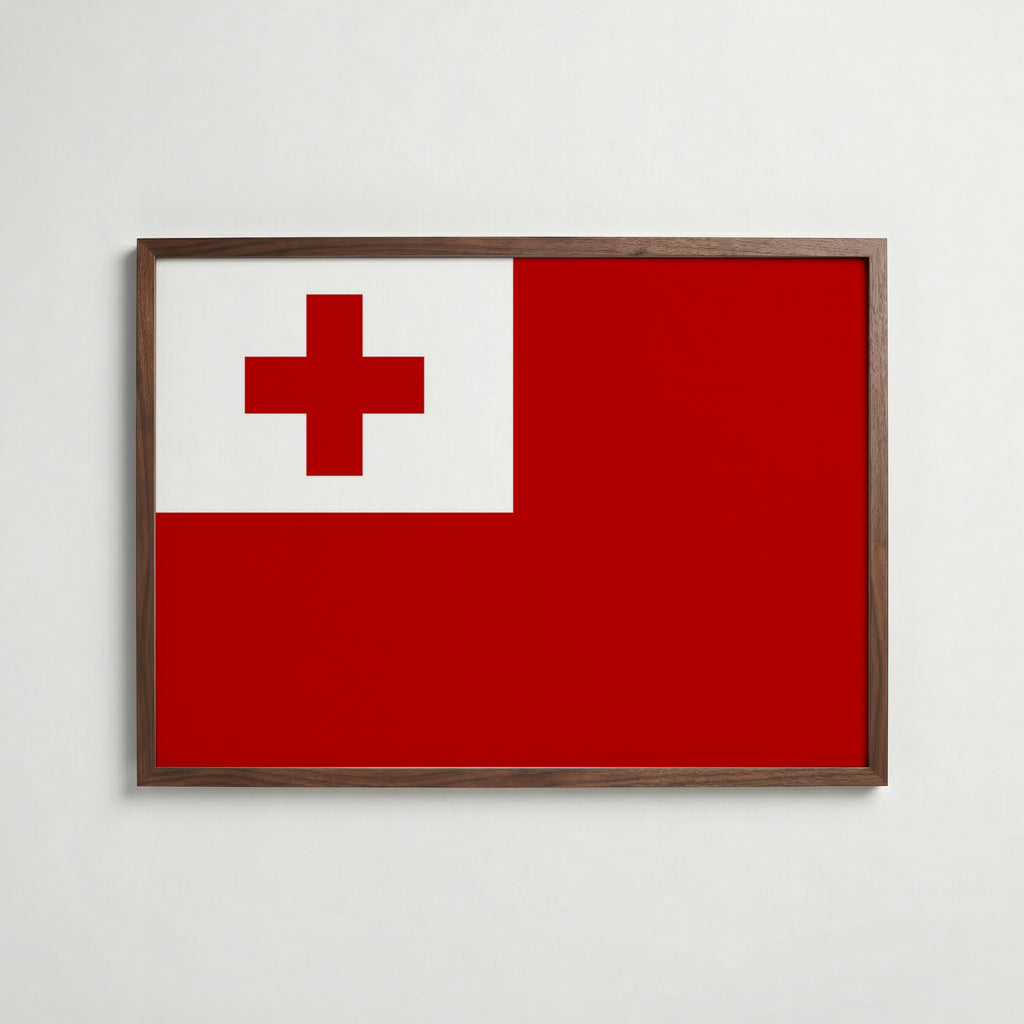 Tonga National Flag Poster poster – väggdekoration för hemmet – köp hos Bozetto