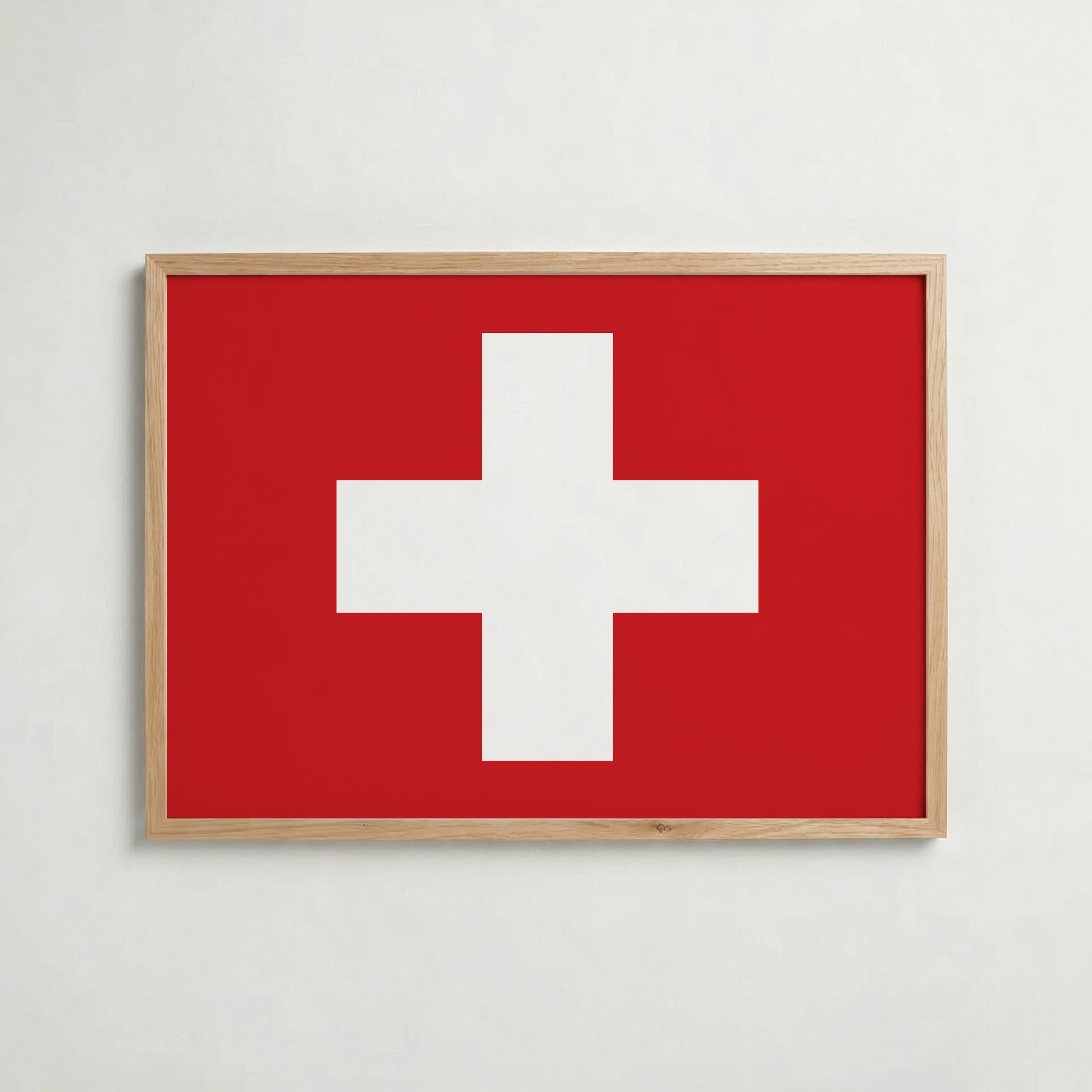Switzerland National Flag Poster poster – väggdekoration för hemmet – köp hos Bozetto
