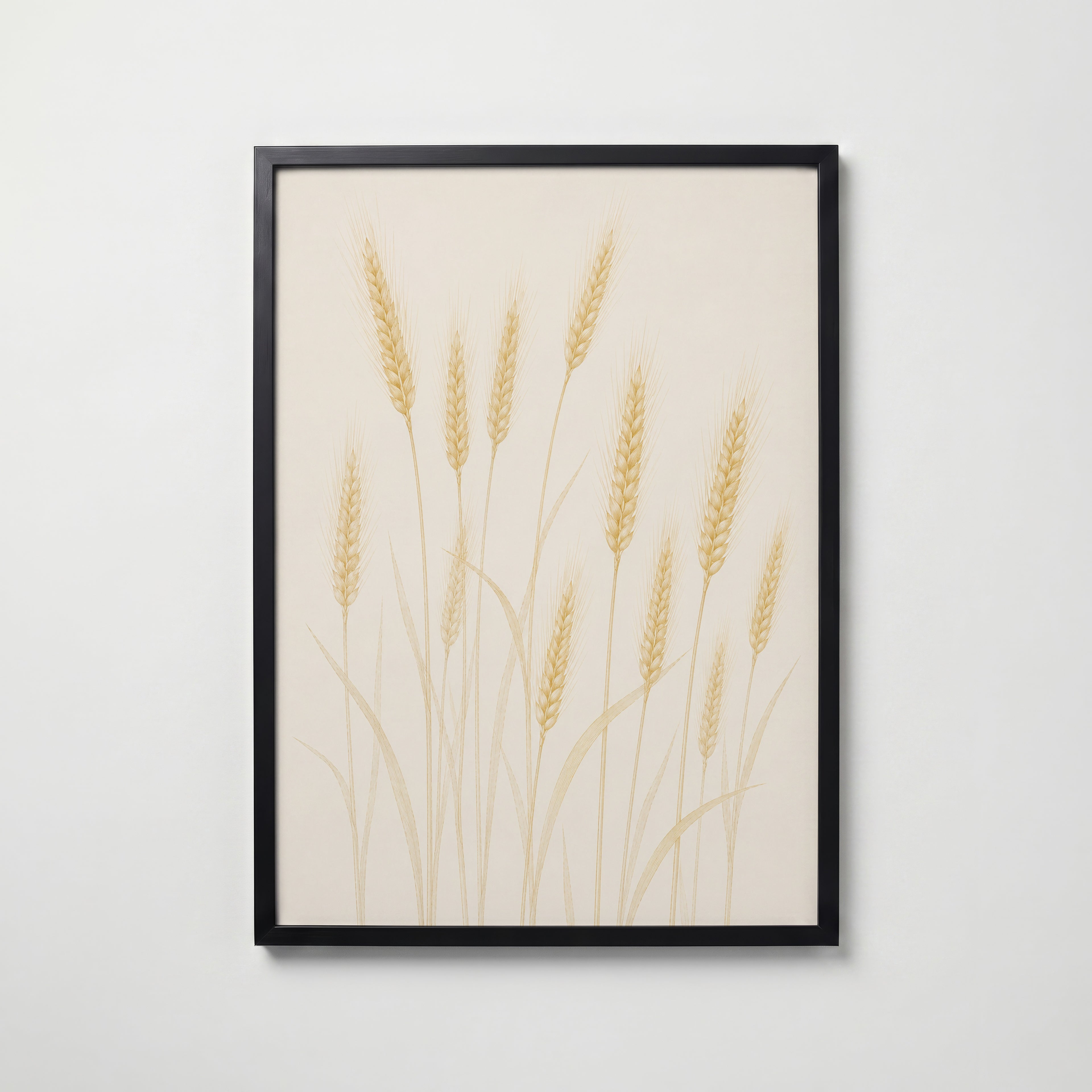 Golden Wheat Field i svart ram på vägg – köp enkelt hos Bozetto affisch i hög kvalitet