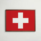 Switzerland National Flag Poster affisch – köp poster online – Bozetto väggdekoration