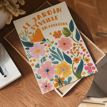 Floral garden poster