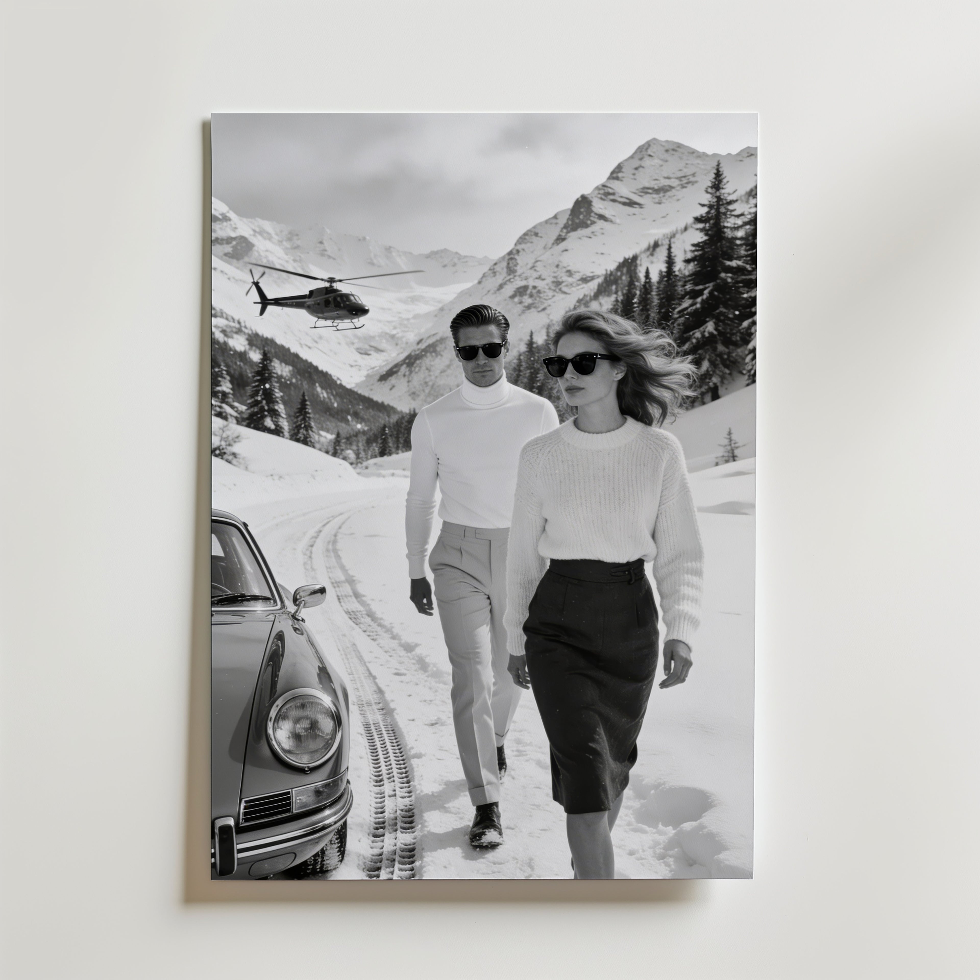 Alpine Noir Elegance Poster – utan passepartout