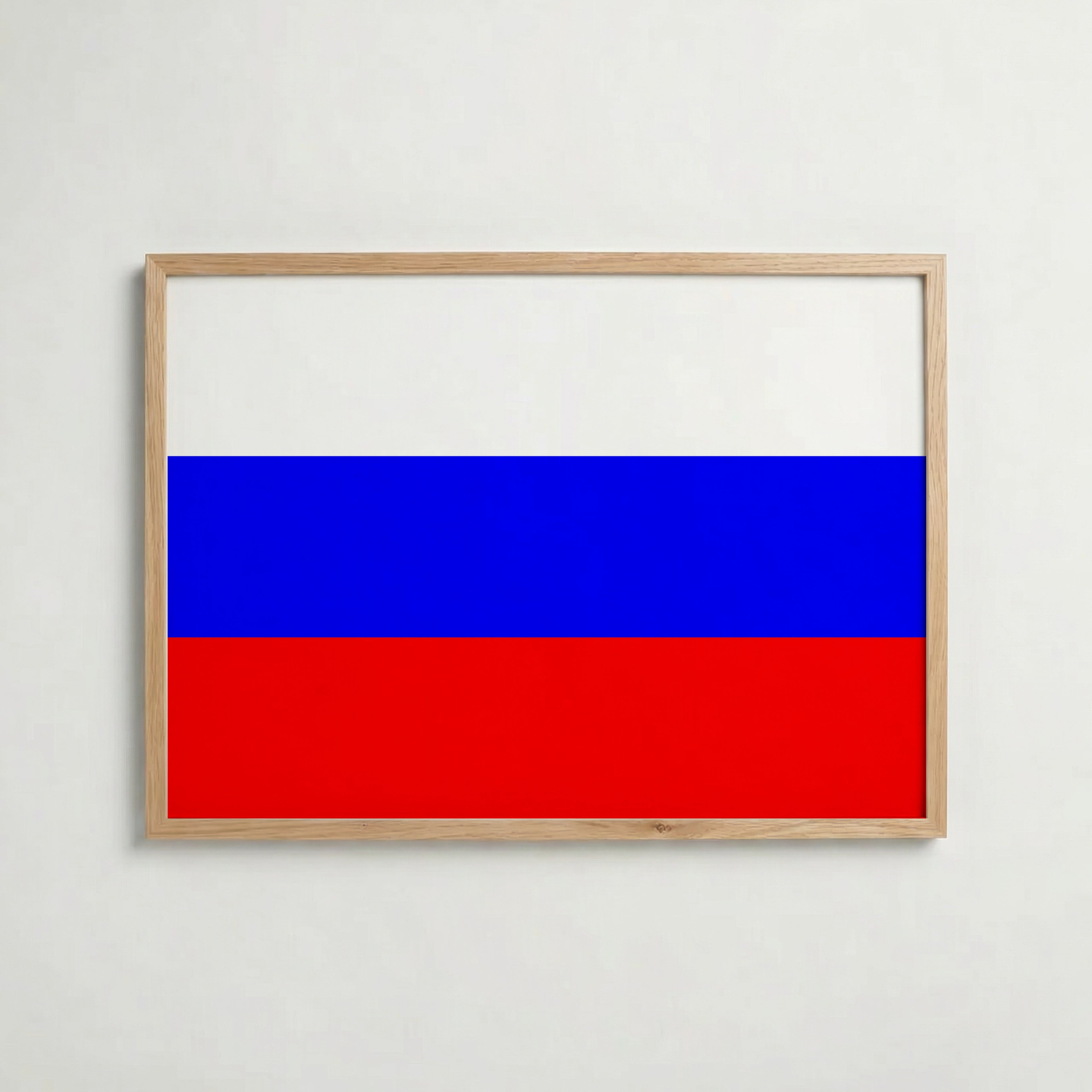 Russia National Flag Poster i ekram – inramad konsttryck för stilren inredning hos Bozetto