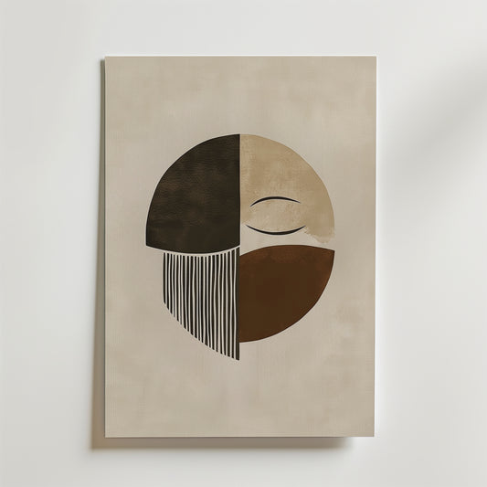 Abstract Face Circle Poster