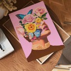 Floral Butterfly Portrait Poster
