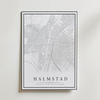 Halmstad Karta Poster