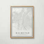 Halmstad Karta Poster