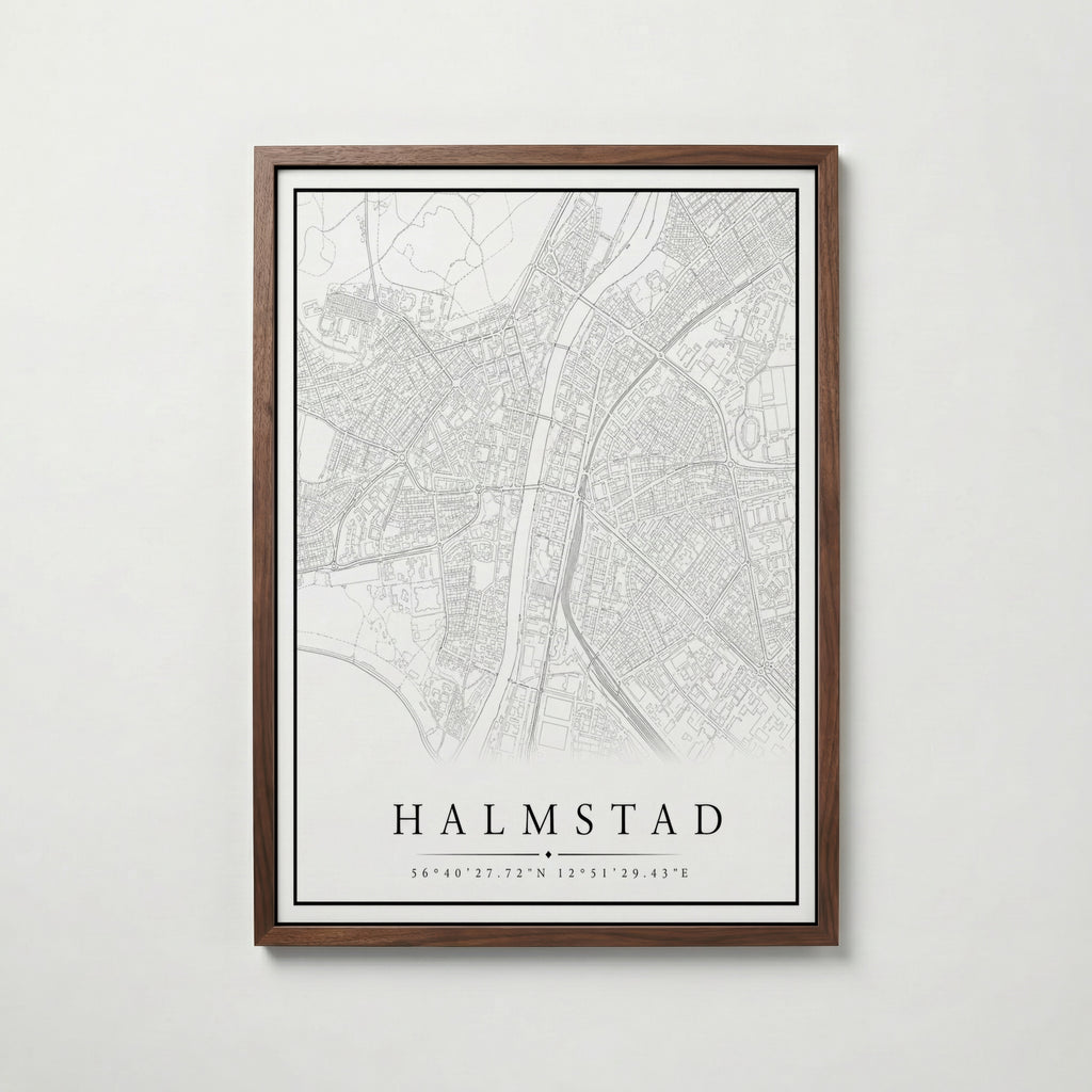 Halmstad Karta Poster