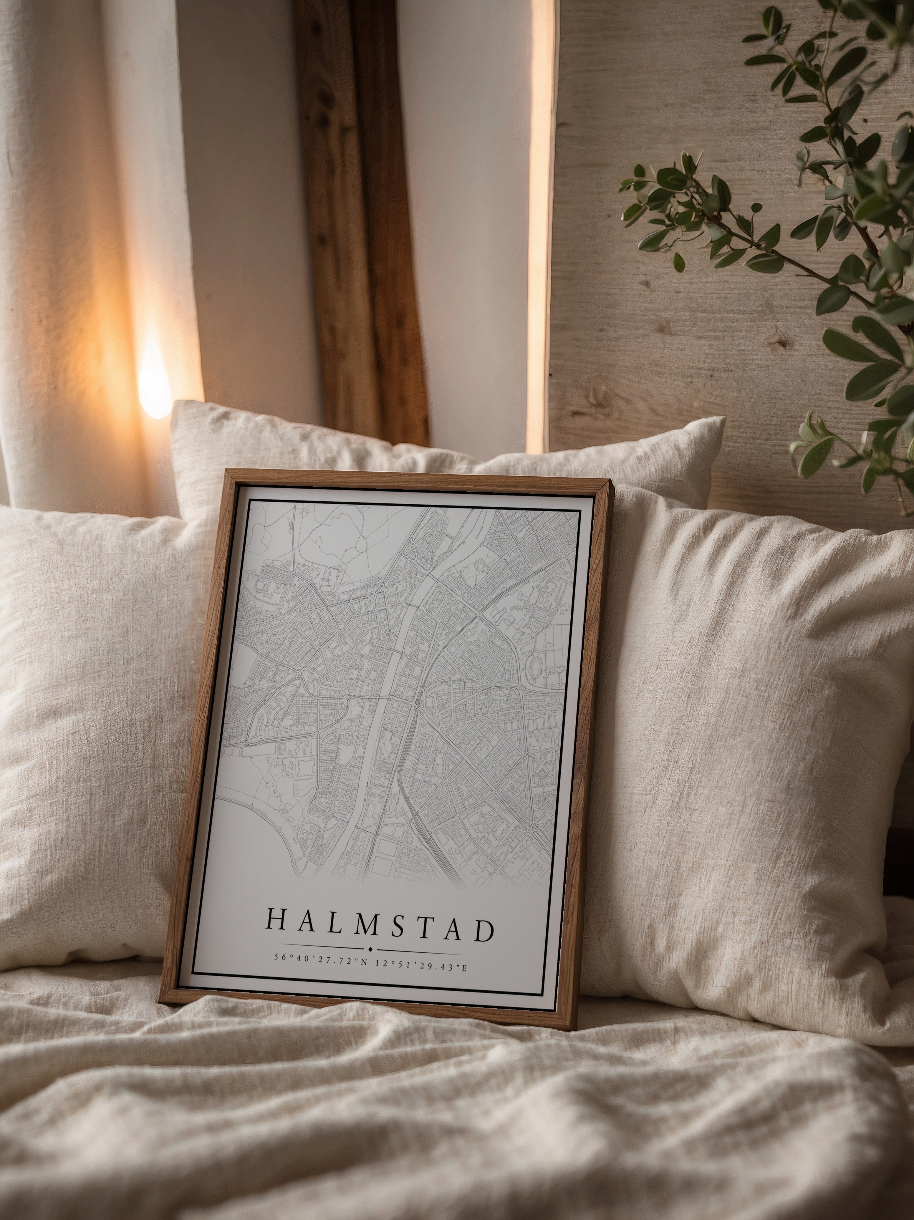 Halmstad Karta Poster