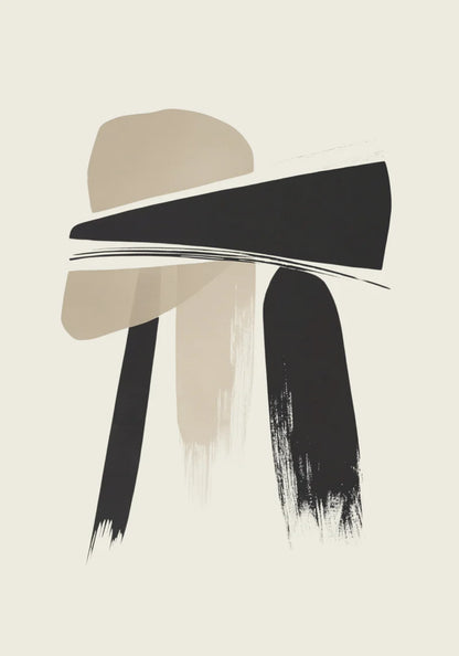 Abstract Brushstroke Art Poster