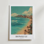 Waves Of Honolulu Poster