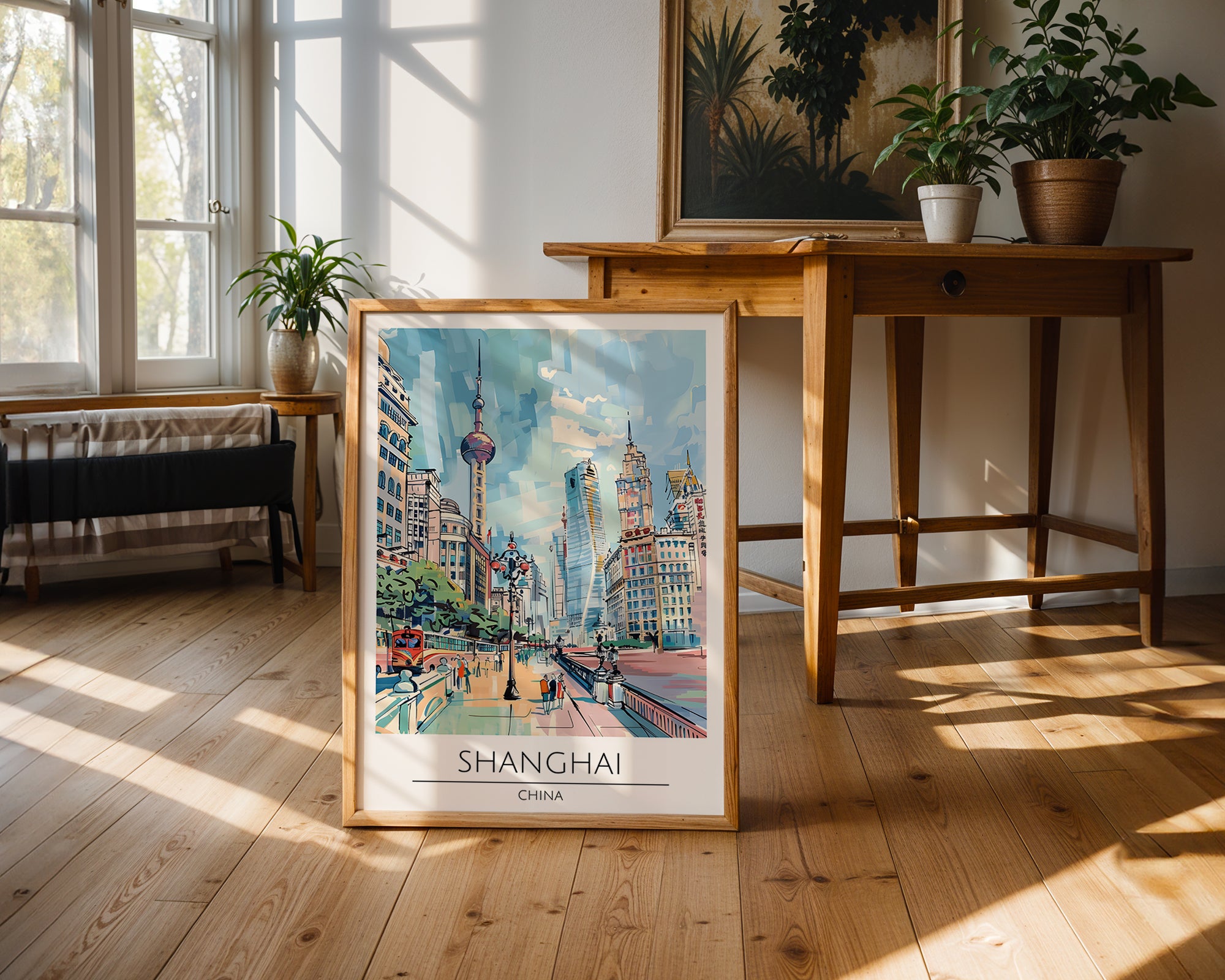 Shanghai Skyline Walk Poster