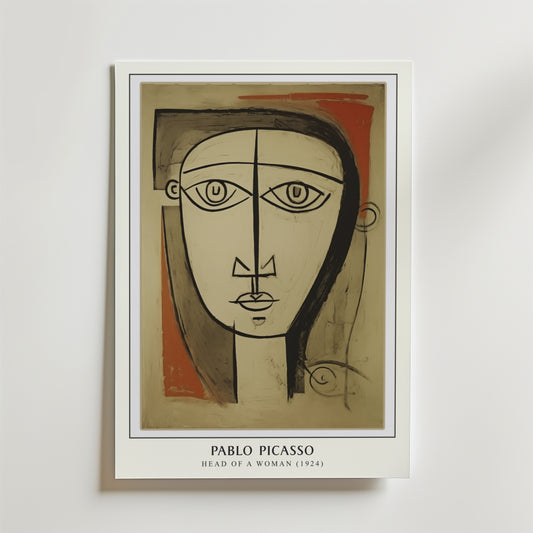 Picasso Neutral Toned Face Poster