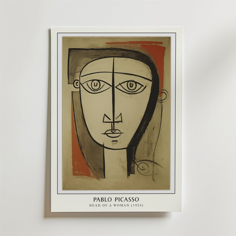 Picasso Neutral Toned Face Poster