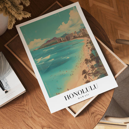 Waves Of Honolulu Poster